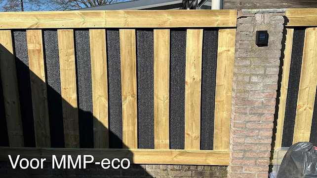 Houten schutting voor behandeling met MMP-Eco Houten schutting voor behandeling met MMP-Eco
